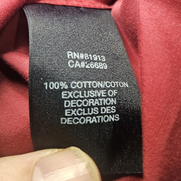 Robert Graham X Shirt Men's Medium Long Sleeve Button Up Flip Up Cuffs Red - Picture 5 of 9